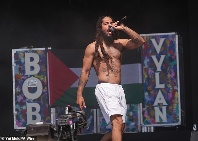 A British rock band's American tour has been thrown into chaos amid calls for their visas to be revoked after they shouted 'death to the IDF' at a festival on Saturday. Bob Vylan led the sick chant at Glastonbury , the UK's biggest festival, as crowds waved Palestine flags