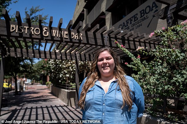 Owners of the Tempe restaurant Jessalyn Italiano and Zachary Powell have been on a warpath to curb negative reviews for fear it will affect their business, Italiano is seen here