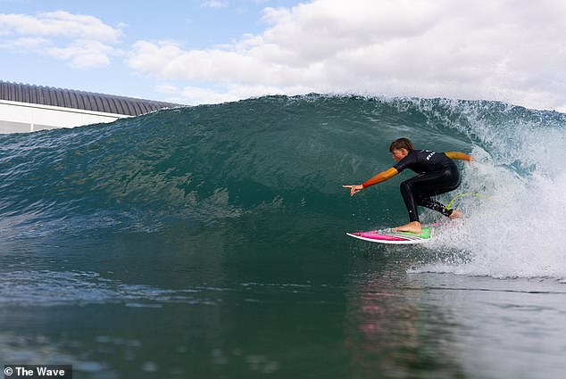 The Wave can produce high quality expert waves for surfers like Lukas Skinner, pictured, as well as catering for beginners and intermediates