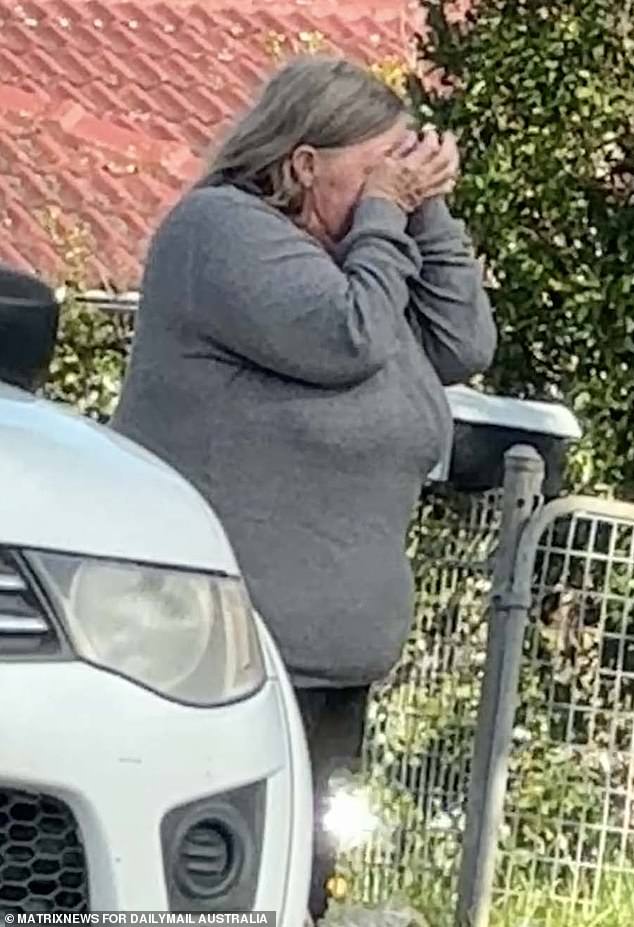 Pheobe Bishop's grandmother Karen Johnson (pictured) burst into tears and wept uncontrollably as she was told the missing teen's remains had been found
