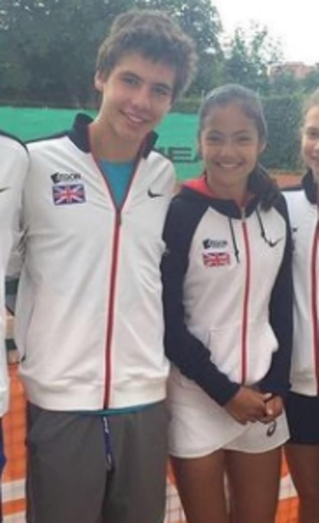 Emma Raducanu and Ben Heynold in 2016