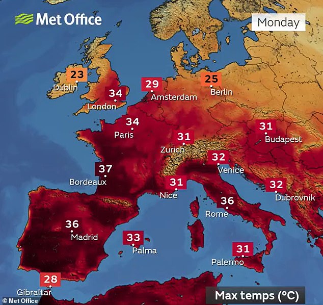 The current temperatures plaguing Europe are caused by a heat dome. Although these events are natural, the resulting heat wave has been made significantly hotter by climate change