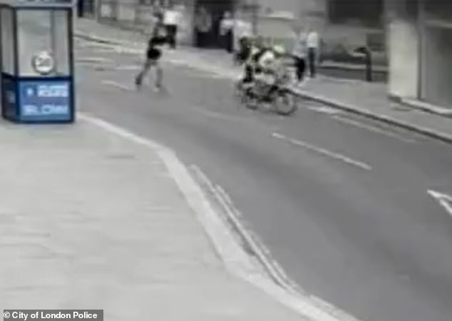 After witnessing the 28-year-old make a swipe at an innocent victim holding their phone in hand, Alex said his instincts kicked in and he courageously leapt for the phone thief, quickly shoulder-barging him off his bike and into the street