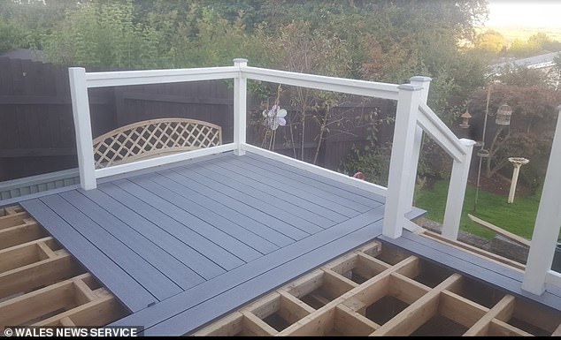 Council busybodies argued the raised grey-and-white platform in his Pontypool, Gwent, garden stood 83cm high