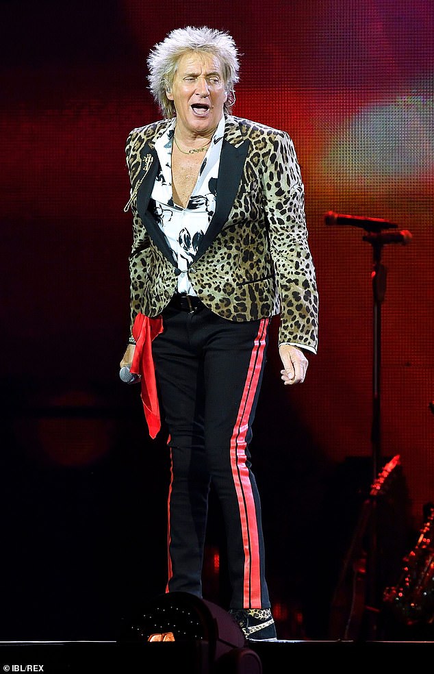 Rod is almost as renowned for his mop of spiky blond hair as he is for his raspy singing voice, and is said to spend thousands a year on his famous mane (pictured in 2019)