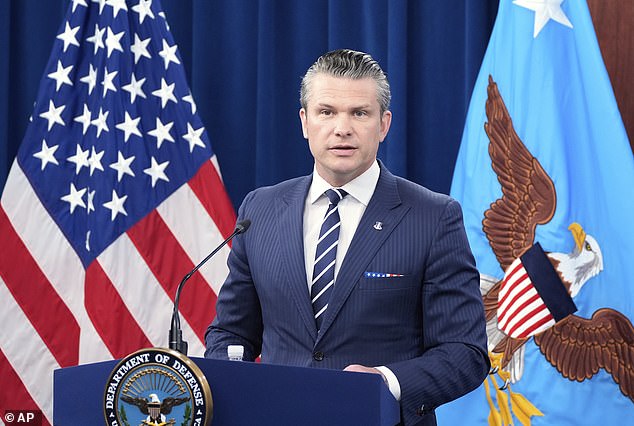 Defense Secretary Pete Hegseth boasted of the success of the mission , telling reporters on Sunday: 'Our B-2s went in and out and back without the world knowing at all'