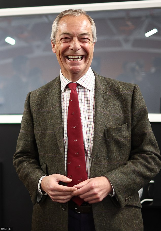 According to a YouGov poll last week, Mr Farage would win 271 seats if an election were held now – well ahead of Labour on 178