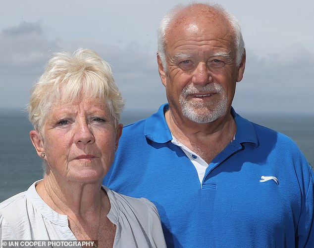 Penalised: Brian Springthorpe, pictured with wife Janet, will get his £100 winter fuel payment share - then lose it again
