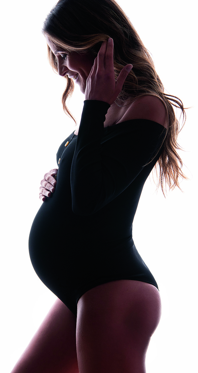 Amanda while pregnant with her first son