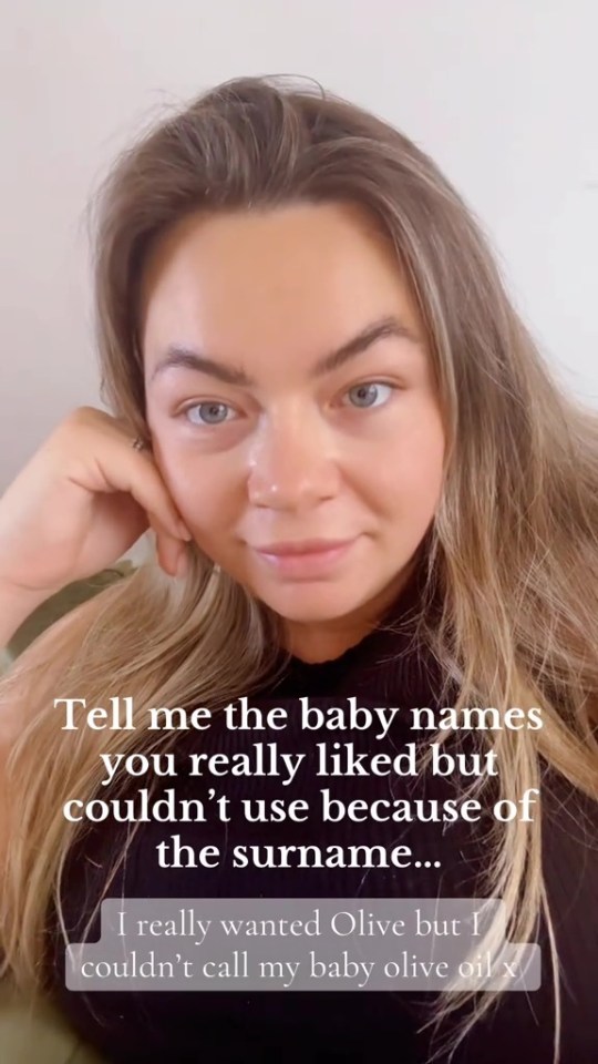Woman sharing baby name struggles due to surname.