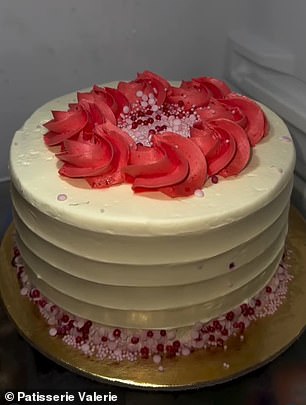 The more expensive but equally beautiful creation is from UK-based bakery chain loved by influencers and foodies alike Patisserie Valerie