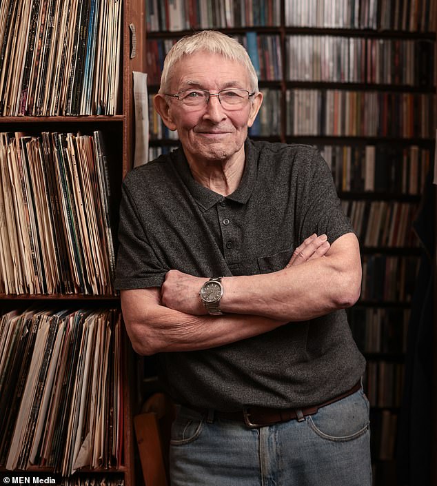 Peter Howard, pictured in his shop, helped shape Liam and Noel Gallagher's early tastes in singles, albums and everything in between, selling them records as boys