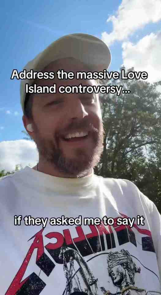 Iain Stirling addressing the Love Island controversy.