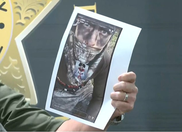 It comes as a terrifying image of Roley wearing a balaclava and with a coal-like substance on his face emerged from his social media. The photograph was shared by officials at a briefing