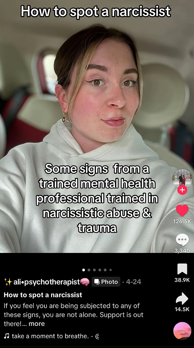 A UK psychotherapist has revealed ten key ways to spot a narcissist, in a viral TikTok that has been viewed more than 2.7million times