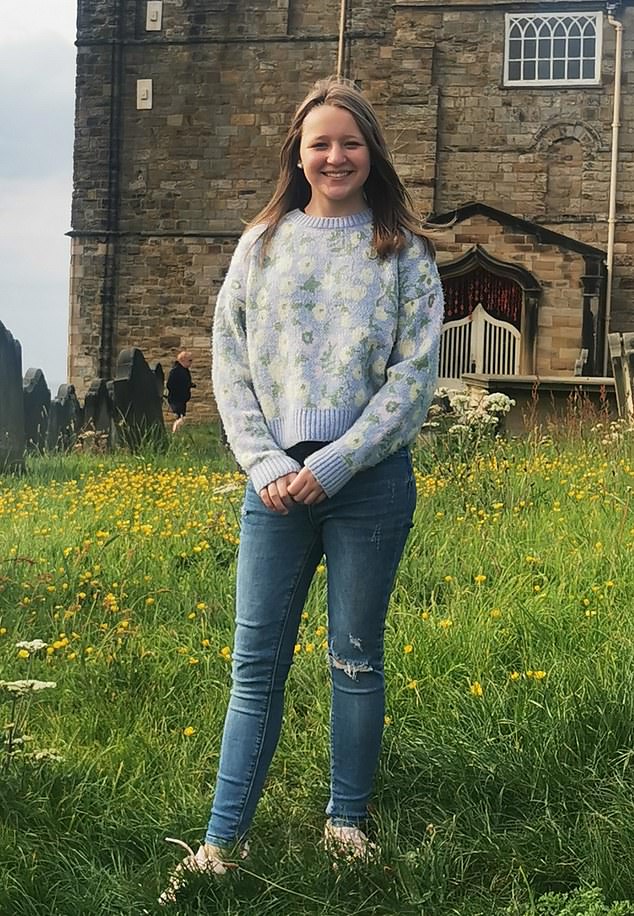 Alyssa Morris (pictured), 13, was tragically found hanged in Brungerley Park in Clitheroe, Lancashire, just five days before her 14th birthday on February 12, 2023