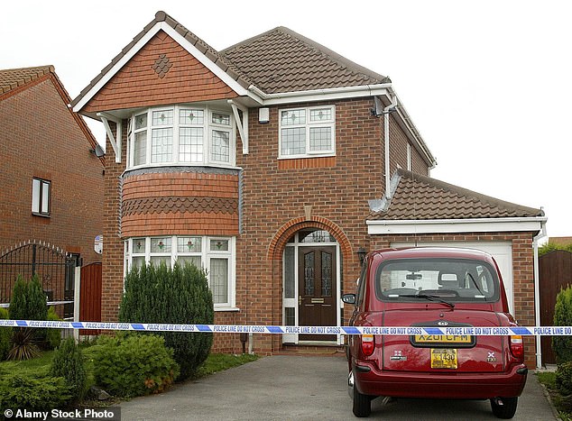 The former family home of Jennifer Ellison in Liverpool after a machine was fired at the front door in September 2003