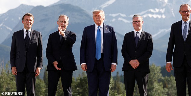 Iran delivered a message to Trump at the G7 summit last week (pictured) threatening to unleash sleeper cell terrorists if the US attacked Iran