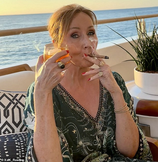 In a lengthy takedown, JK Rowling accused the Culture Club star of sneering at 'unenlightened plebs' and quipped: 'I've never been given 15 months for handcuffing a man to a wall and beating him with a chain'
