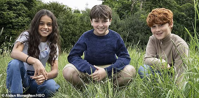 (L-R) Arabella Stanton, Alastair Stout and Dominic McLaughlin, who have been cast as Hermione, Harry and Ron in the HBO show
