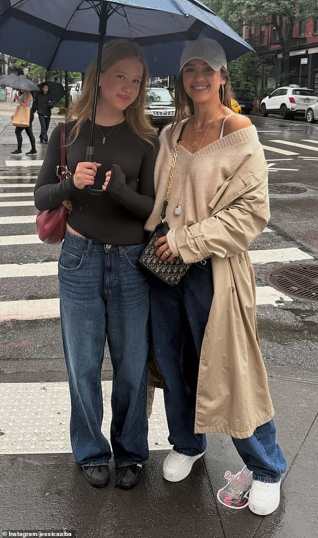 Jessica Alba raised eyebrows when she stepped out in New York City with what looked like a gold band on her left ring finger following her split from estranged husband Cash Warren. She was joined by her second-born daughter Haven, 13