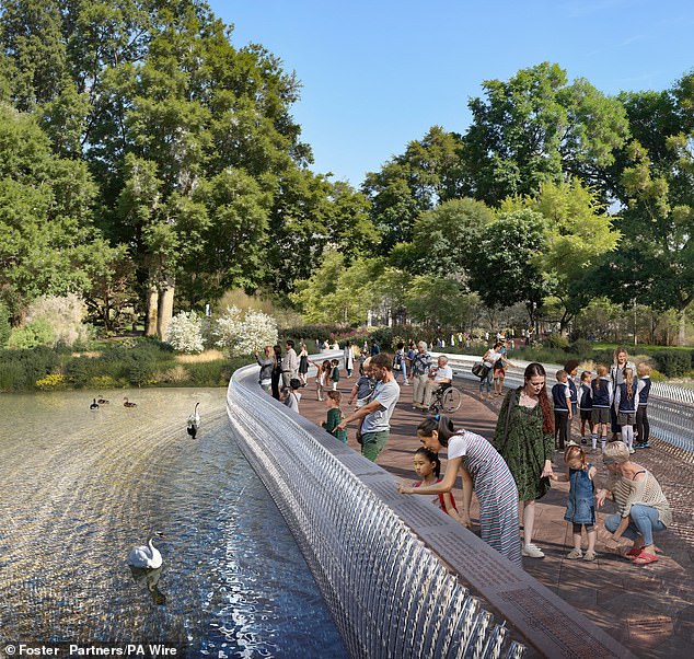 The Queen Elizabeth Memorial Committee's selection panel said about the memorial: 'Situated in the heart of our capital, it will be a space to reflect on and celebrate our longest reigning Monarch for centuries to come'