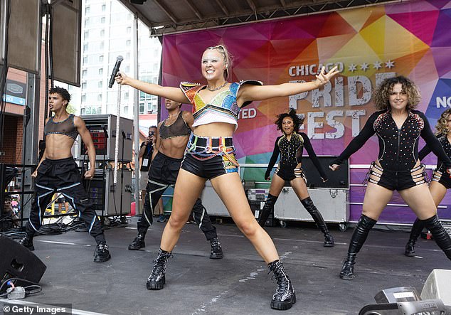 JoJo Siwa's concert at Pride in Chicago on Saturday has been cancelled; Pictured in Chicago in June 2024