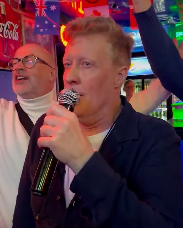Welshman Timothy Richards was recorded belting his heart out in Tallinn, Estonia where he gave the 'once in a lifetime' performance to a room full of drunk Brits.