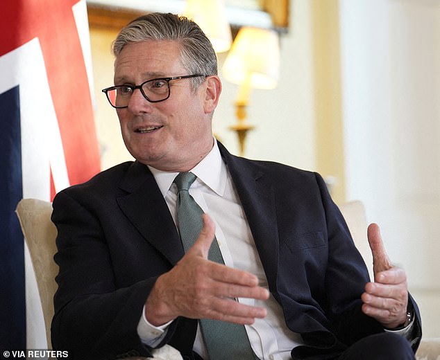 Sir Keir Starmer's pledge to increase defence and security spending to 5 per cent of GDP by 2035 was last night branded 'a con'
