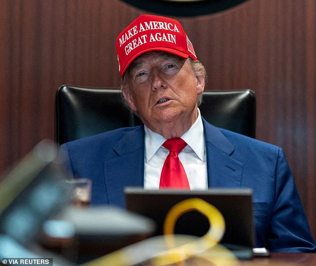 US President Donald Trump pictured holding a meeting in the Situation Room at the White House on Saturday