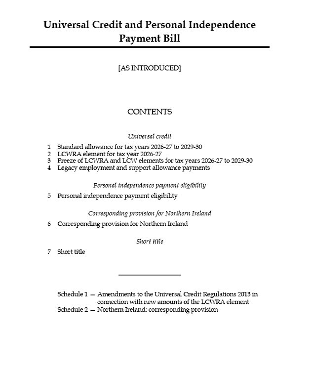 The Universal Credit and Personal Independence Payment Bill has its second reading on Tuesday, the first opportunity for MPs to vote on it