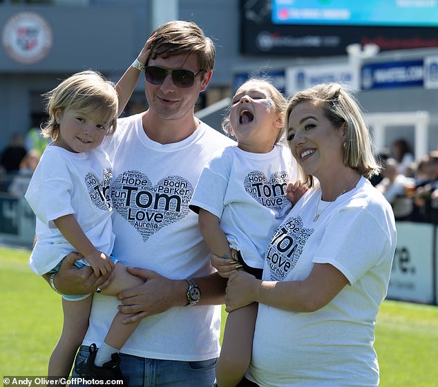 Kelsey Parker said her third pregnancy made her realise 'how precious life was' shortly before the tragic loss of her son (Pictured with boyfriend Will Lindsay and her children last month)