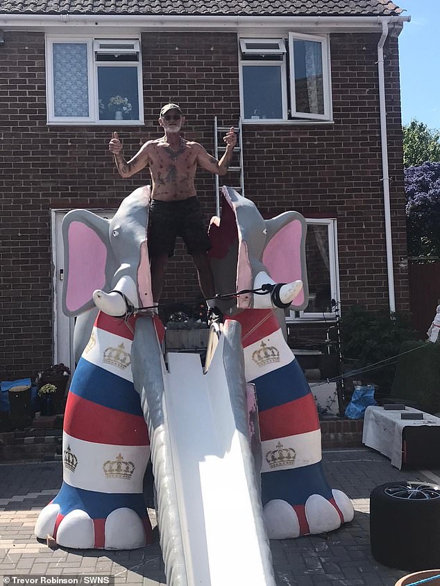 Trevor Robinson was left 'heartbroken' when he was forced to ditch the former piece of play-equipment from the front garden of his semi-detached home