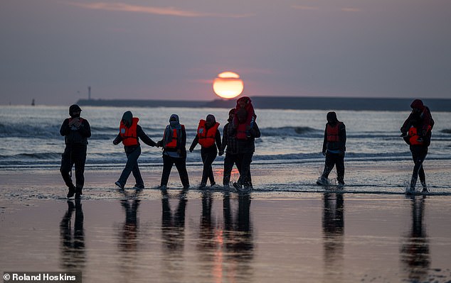 The poll of 2,000 people who last year voted Sir Keir Starmer into Downing Street came as another 437 migrants in small boats crossed the Channel to Britain on Friday, followed by 583 on Saturday (file image)