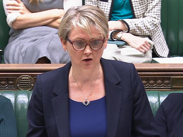 Yvette Cooper (pictured) said she was accepting the recommendations of Lady Casey's 'damning' report in full ¿ including ordering a public inquiry which Labour has resisted