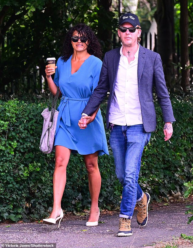 Laurence Fox was supported by his long-term partner Elizabeth Barker, who held his hand as they walked into the court house
