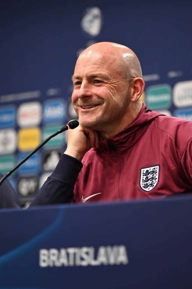 Lee Carsley, Head Coach of England, at a press conference.