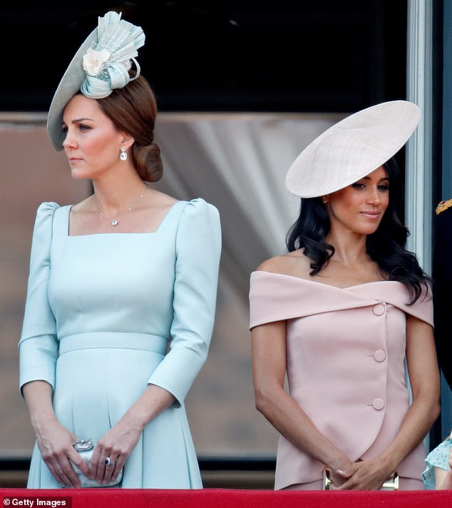 Meghan Markle's first Trooping the Colour in 2018. A lipreader said that despite seeming composed, Meghan was nervous