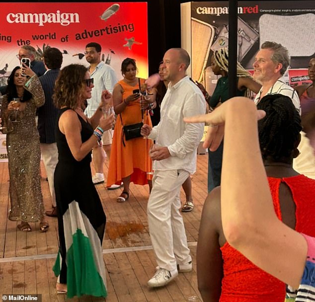 Matt Hancock opted for a bohemian look as he partied away at Cannes Lions festival this week