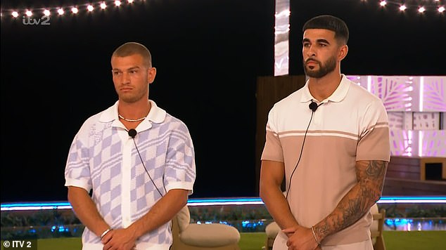 Newbie Shea Mannings and Blu Chegini were left single and a shock text revealed that they would have to pick which of them would go home in a show first