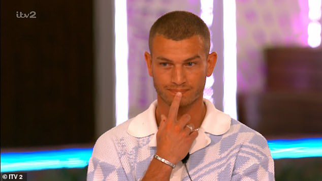 Love Island's Blu Chegini was the second star to be dumped from the Mallorca villa during Friday night's brutal recoupling