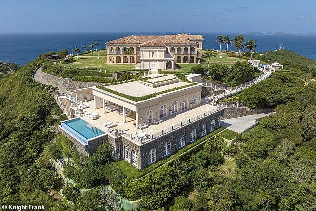 One of the priciest homes in the world (pictured) - which was previously offered at $200 million, in the Caribbean - could also belong to them