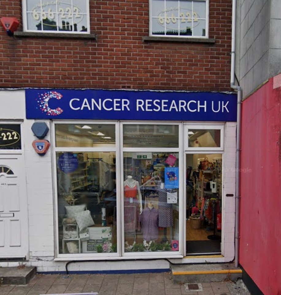 Cancer Research UK shop storefront.