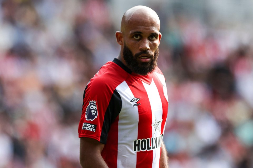 Bryan Mbeumo of Brentford during a Premier League match.