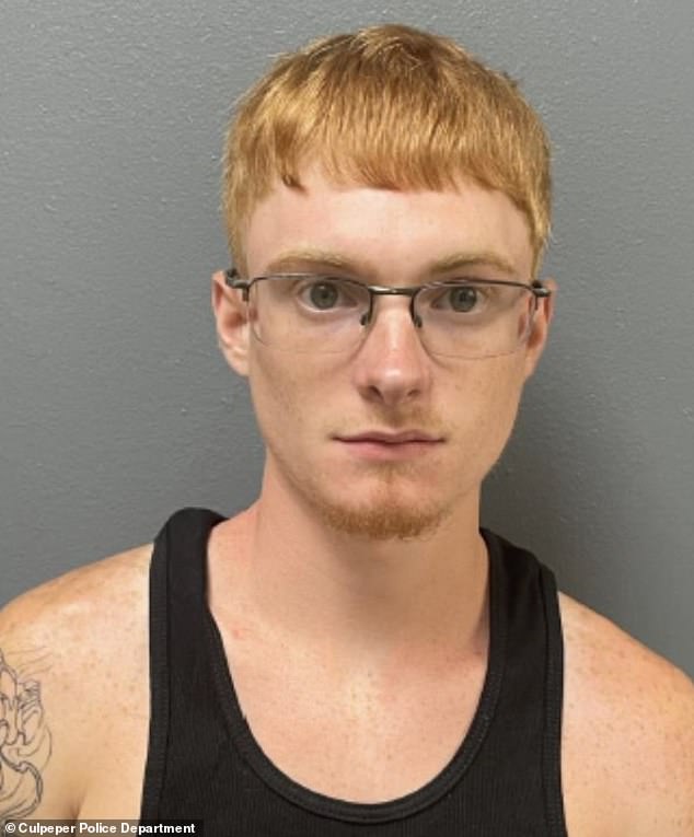 Joseph R. Checklick Jr. (pictured) drove his SUV through a dispersing crowd in a parking lot, which led to him 'striking at least one person with his vehicle,' police said in a statement