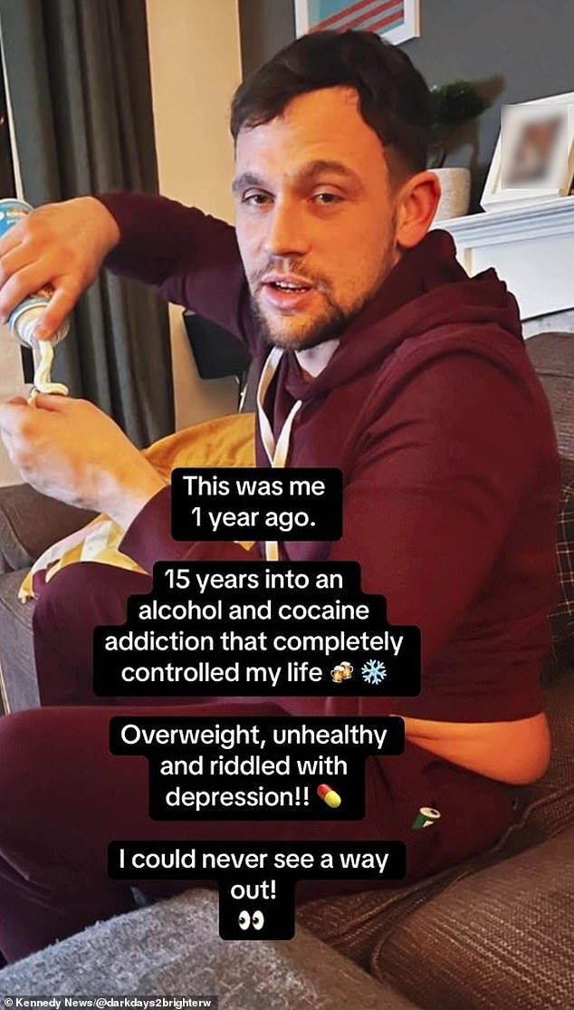 The occasional dabble quickly spiralled into an addiction by 19 that at his worst saw him sink 15 pints a day and snort thousands of pounds worth of cocaine in seven-day benders