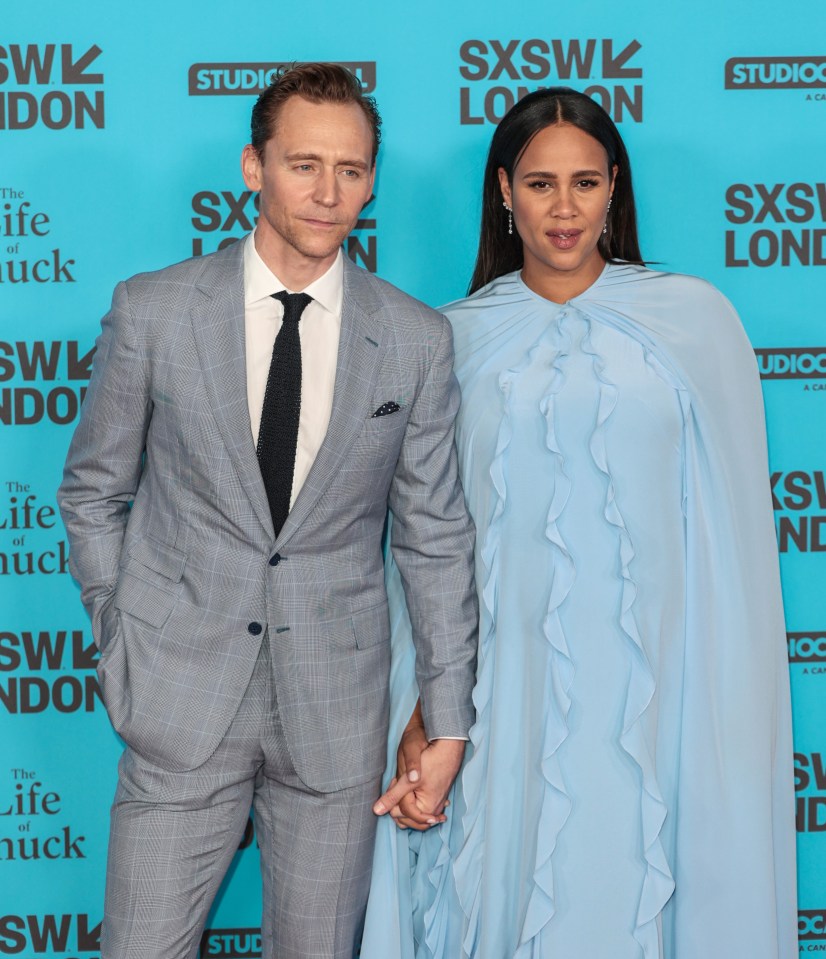 Tom Hiddleston and Zawe Ashton at the UK premiere of "The Life of Chuck."