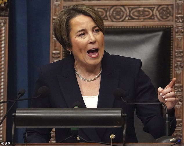 Governor Maura Healey (pictured in 2024) expressed her anger over the teen's arrest and even called out President Donald Trump about it