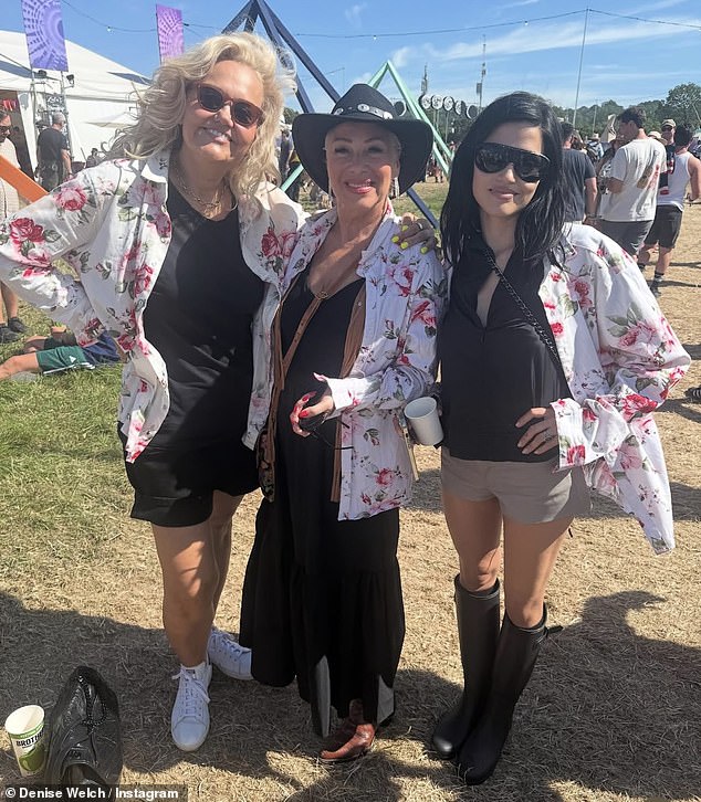 Denise, 67, also shared a series of snaps on Instagram, posing up a storm with beauty expert Caroline Hirons and American model and musician Gabbriette