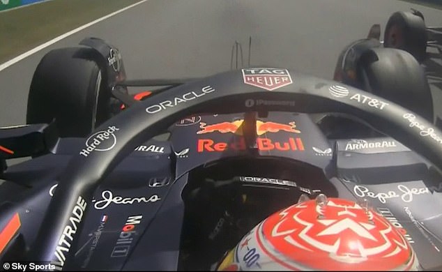 Verstappen initially refused to let Russell past when asked to do so by his team over the radio